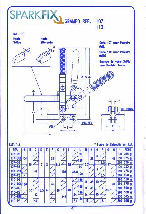 Catálogo Técnico dos Grampos Rápidos Kifix - Substitutos para Grampos Verticais Destaco Ema. Modelos KF017DB (Haste bifurcada e ponteira desliza entre as hastes, base do grampo dobrada) e KF011DB (Base reta e haste bifurcada)