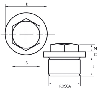 Esquema tecnico do DIN 910 